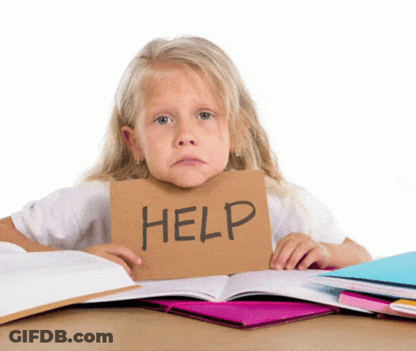 Little Girl Asking Help GIF
