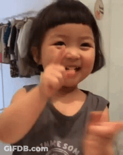 Little Girl Brushing Teeth GIF