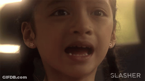 Little Girl Close Up Slasher GIF
