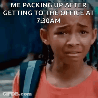 Little Girl Crying Getting Ready For Office GIF