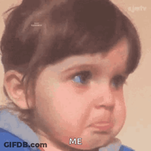 Little Girl Crying Making Funny Face GIF