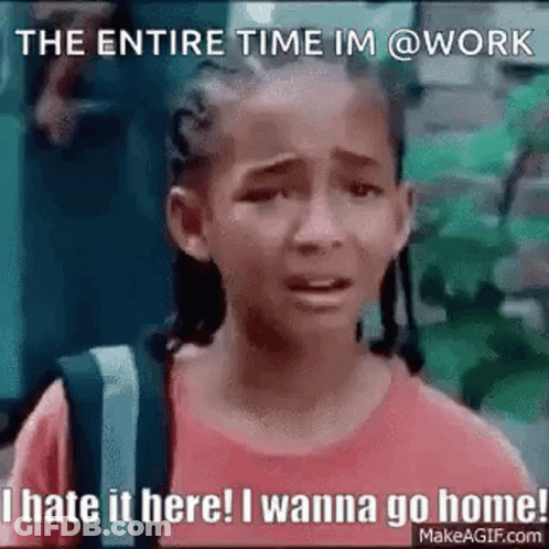 Little Girl Crying With Backpack GIF