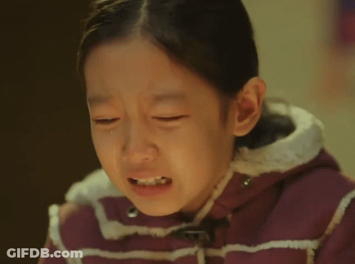Little Girl Crying With Tear GIF