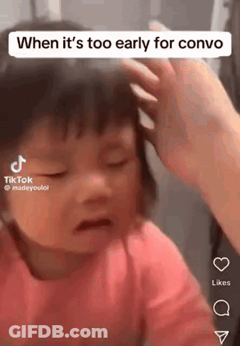 Little Girl Crying Woman Holds Hair GIF