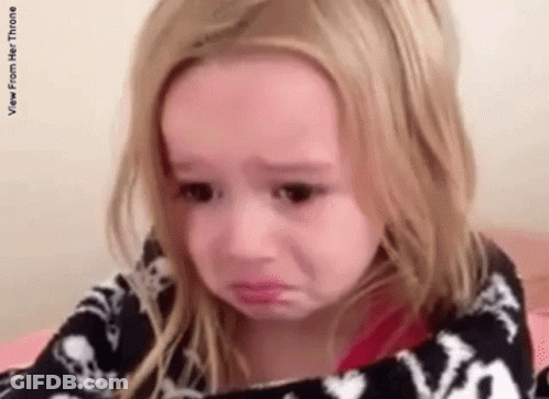 Little Girl Crying Wrapped In Blanket GIF