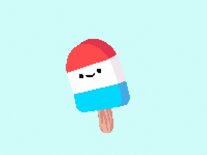Little Girl Cute Popsicle Bouncing GIF