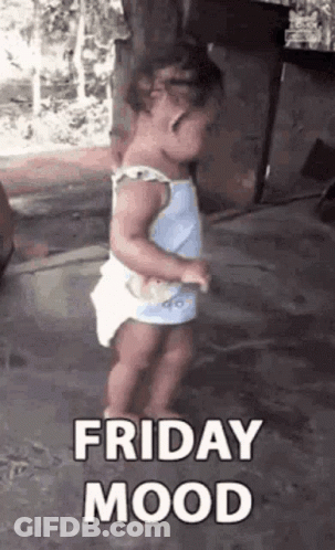 Little Girl Dancing Friday Mood GIF