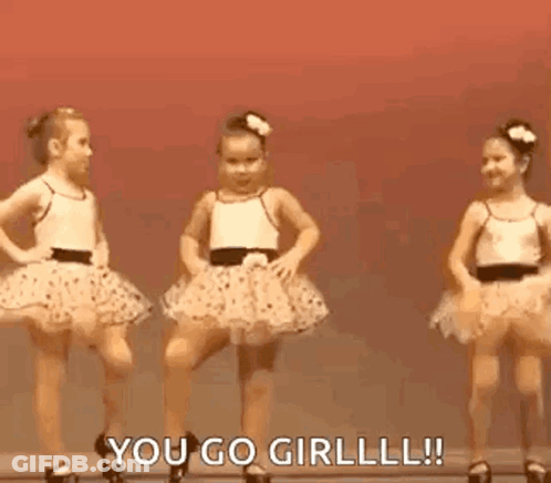 Little Girl Dancing Hands In Air GIF
