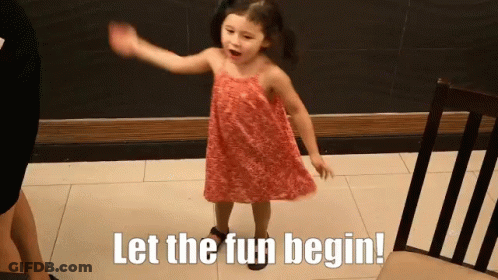 Little Girl Dancing Let The Fun Begin GIF