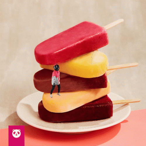 Little Girl Dancing Popsicles Stack GIF