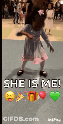 Little Girl Dancing She Is Me GIF
