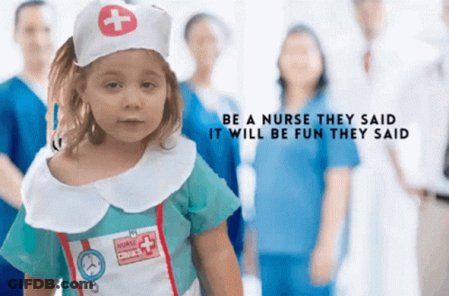 Little Girl Dressed As Nurse Be A Nurse GIF