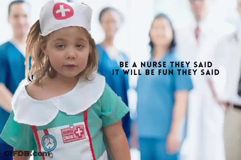 Little Girl Dressed As Nurse Be A Nurse GIF