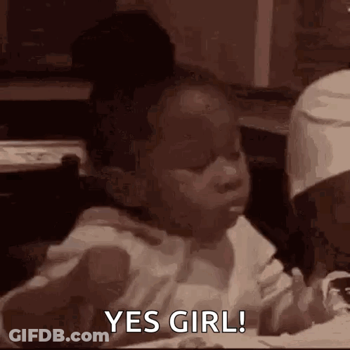 Little Girl Eating With Spoon GIF