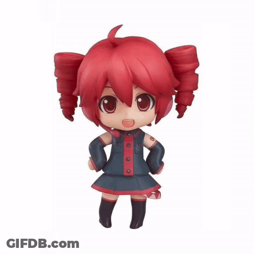 Little Girl Figurine With Red Hair GIF