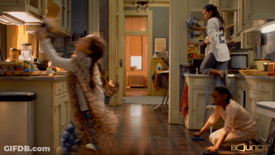 Little Girl Hair Spray Bottle GIF