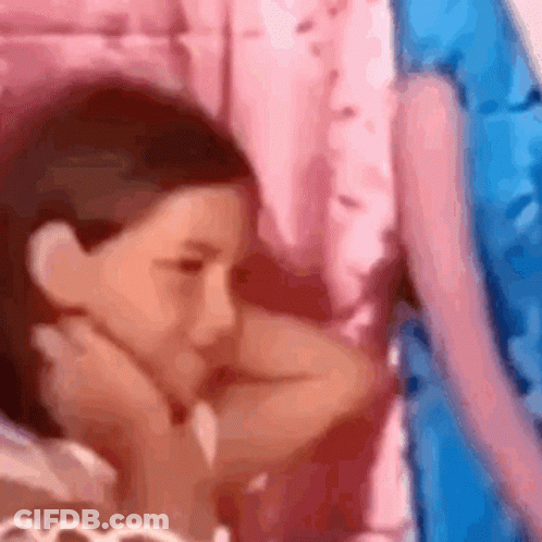 Little Girl Hand On Face GIF