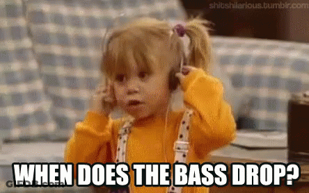 Little Girl Headphones Says When Does Bass Drop GIF