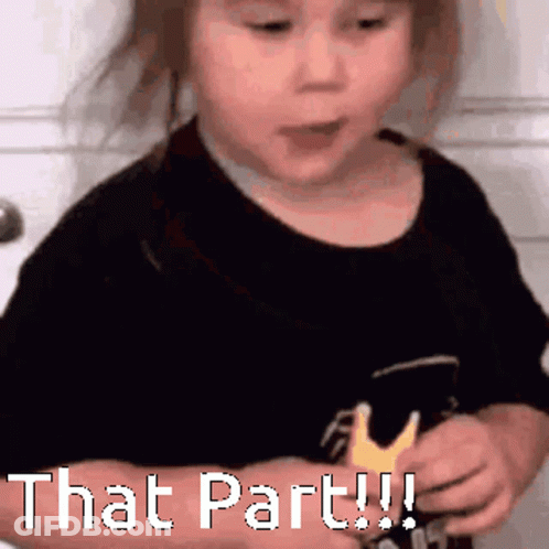 Little Girl Holding Paper Saying That Part GIF