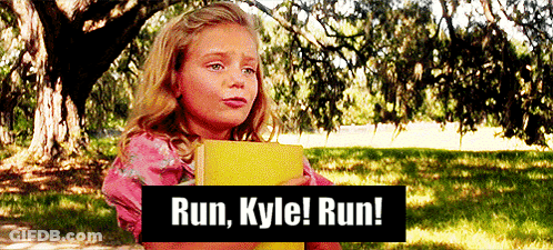 Little Girl Holding Run Kyle Run Book GIF