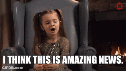 Little Girl: I Think This Is Amazing News GIF