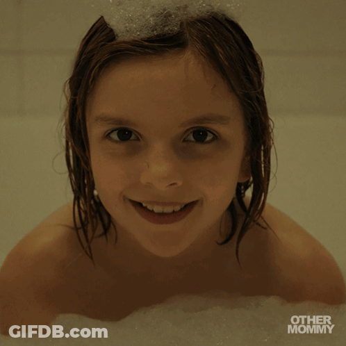 Little Girl In Bathtub Saying Other Mommy GIF