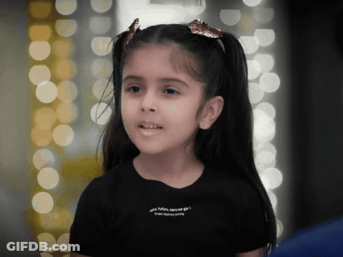 Little Girl In Black T-Shirt My Future We Will Go GIF