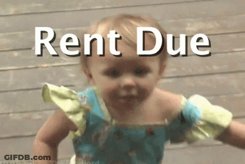 Little Girl In Blue And Green Dress Rent Due GIF
