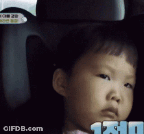 Little Girl In Car Seat Saying A GIF