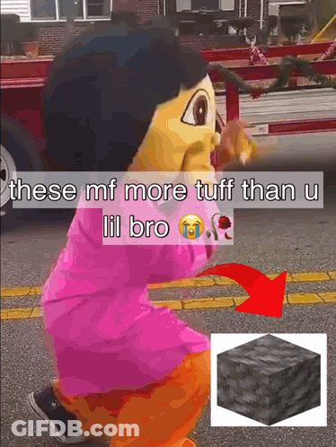 Little Girl In Dora Costume Says These MF More Tuff Than U GIF