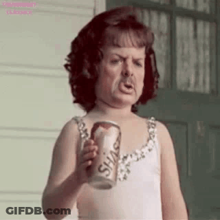 Little Girl In Dress Holding Soda Can GIF