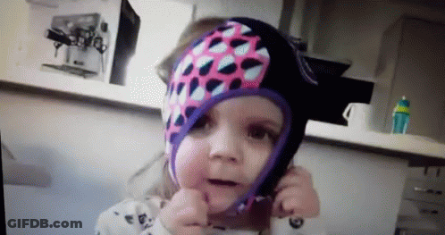 Little Girl In Pink And Blue Hat GIF