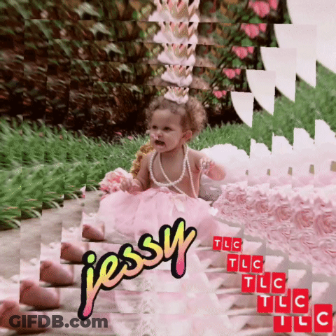 Little Girl In Pink Dress Named Jessy GIF