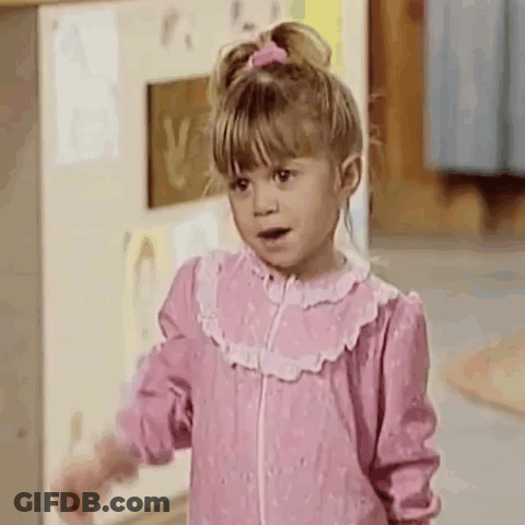 Little Girl In Pink Dress With Mouth Open GIF
