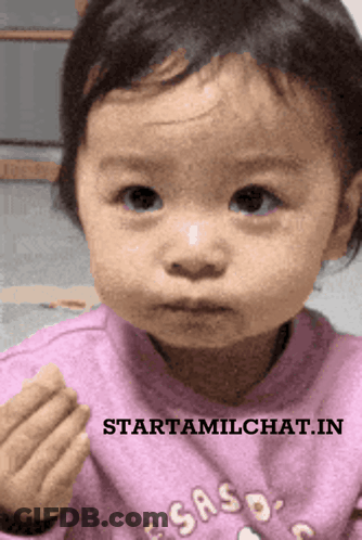 Little Girl In Pink Shirt Saying Saso GIF