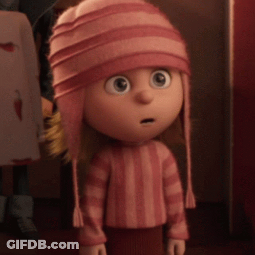 Little Girl In Pink Striped Sweater And Pink Hat GIF