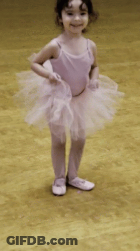Little Girl In Pink Tutu And White Shoes GIF