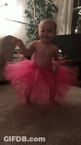 Little Girl In Pink Tutu Dancing GIF