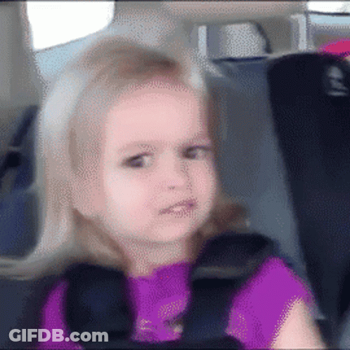 Little Girl In Purple Shirt And Black Seat Belt GIF