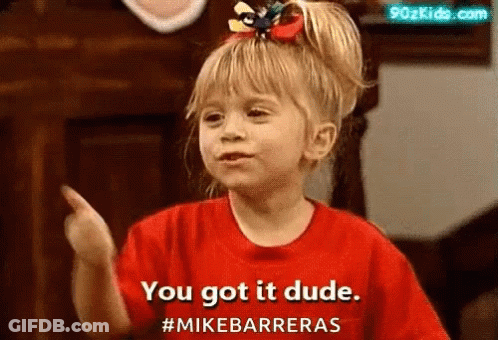 Little Girl In Red Shirt Says You Got It Dude GIF