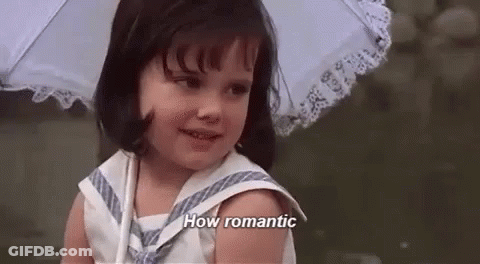 Little Girl In Sailor Suit Saying How Romantic GIF