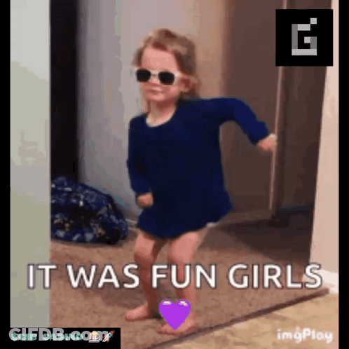 Little Girl In Sunglasses Dancing It Was Fun Girls GIF