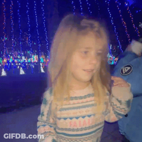 Little Girl In Sweater Saying I Am GIF