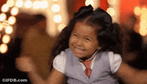 Little Girl In Vest And Tie Dancing GIF