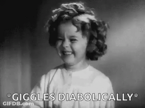 Little Girl Laughing In Black And White Photo GIF