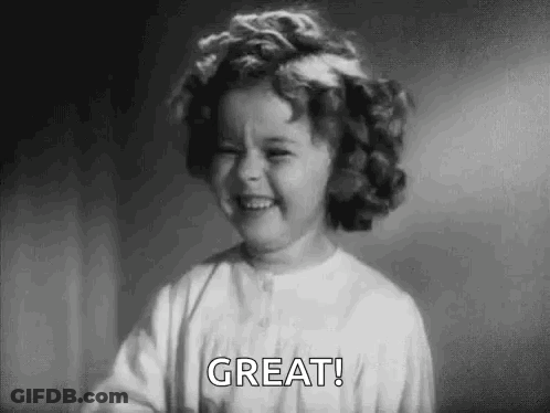 Little Girl Laughing Saying Great GIF