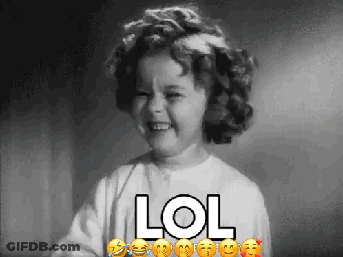 Little Girl Laughing With Lol GIF