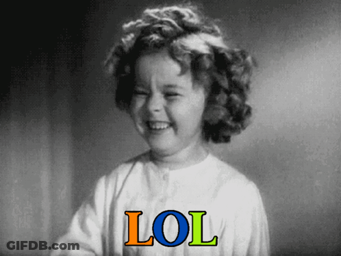 Little Girl Laughing With Lol GIF