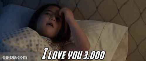 Little Girl Laying In Bed Says I Love You 3000 GIF