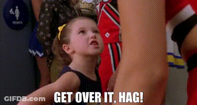 Little Girl Looking Up At Group GIF